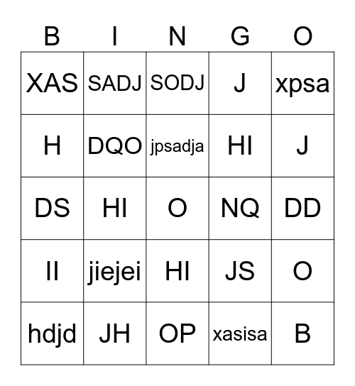 Family Bingo 2024! Bingo Card