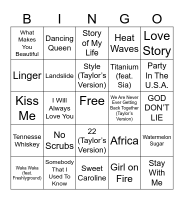 Noelle’s Bridal Shower Bingo Card