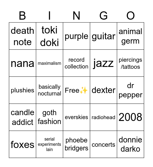 antiplanetary’s bingo! 🪐 Bingo Card