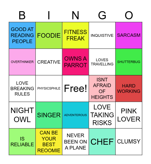NEHA SAXENA Bingo Card