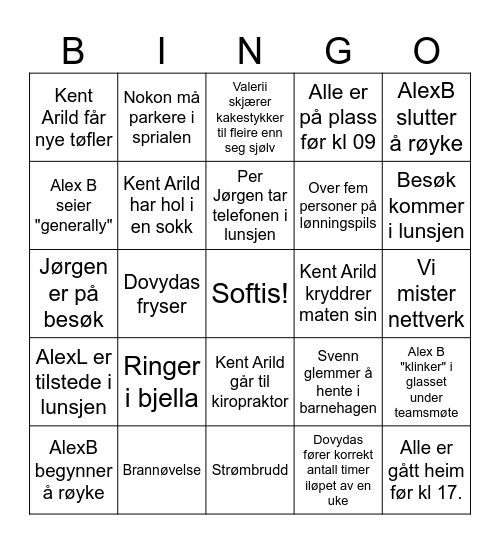 SK BINGO Card