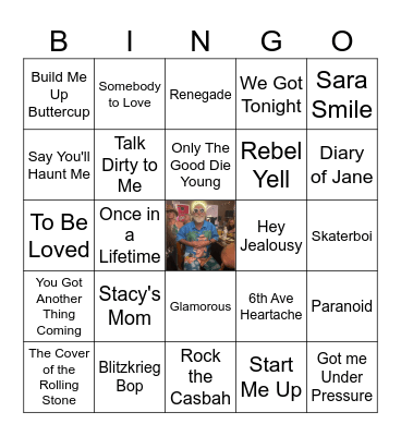 Bill's Round Bingo Card