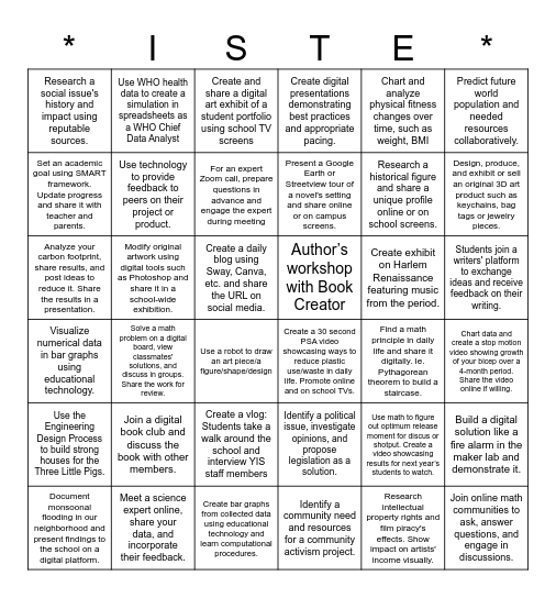 Tech Bingo Card