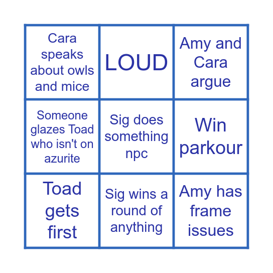 Azurite Blissful Bingo Card