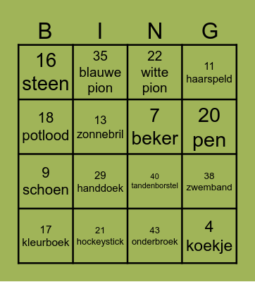 HOCKEYKAMP 2024 BINGO Card