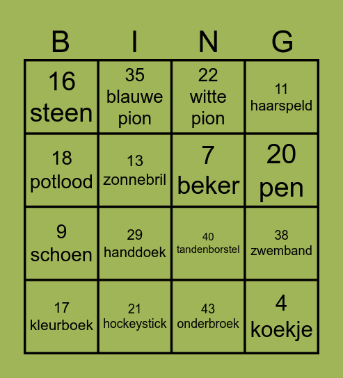 HOCKEYKAMP 2024 BINGO Card