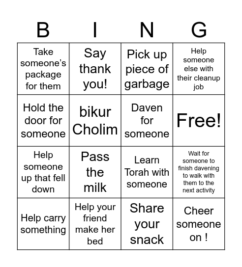 CHESSED BINGO Card