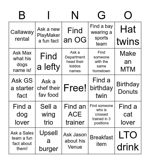 TGRT BINGO Card