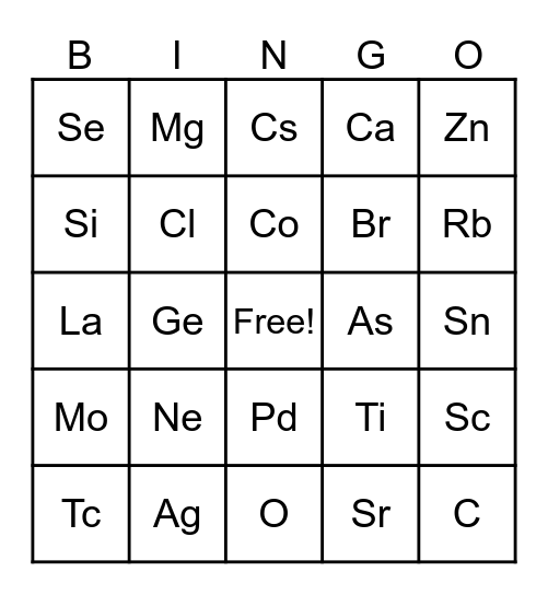 DOST AND ALGS BINGO Card