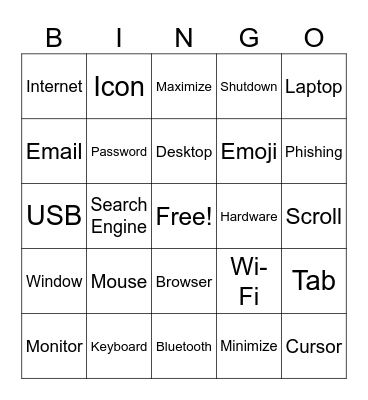 Senior ICT Camp Bingo Card