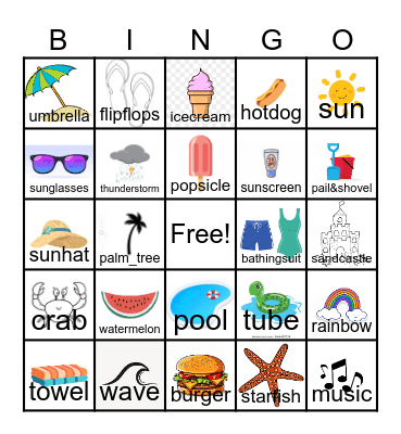 Summer Bingo Card