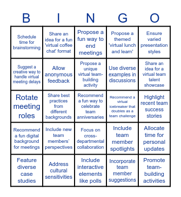 Feedback Bingo Card
