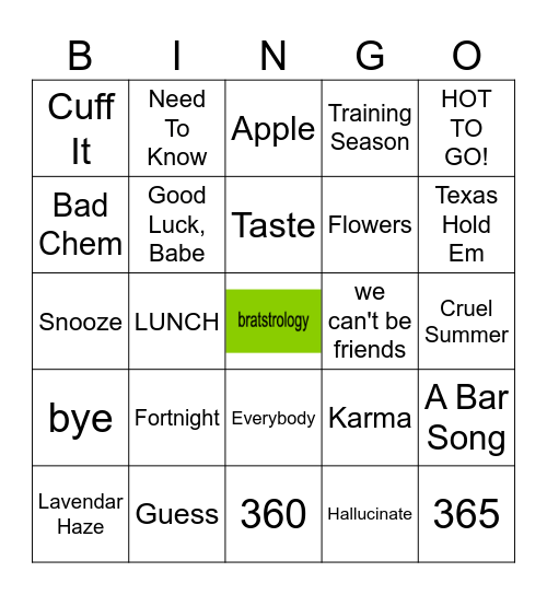 2020 Bingo Card