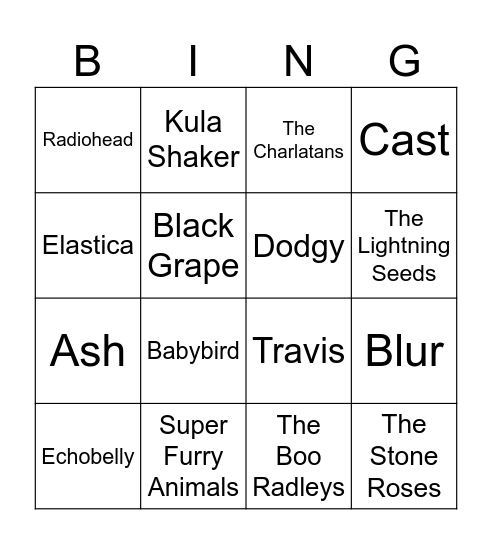 Round 3 Bingo Card