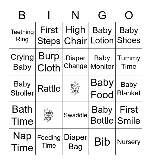 Baby Bingo Card