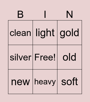 Shapes-Colours Bingo Card