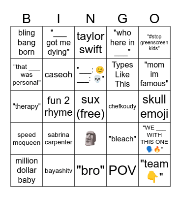 . Bingo Card