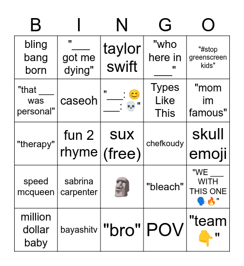 . Bingo Card