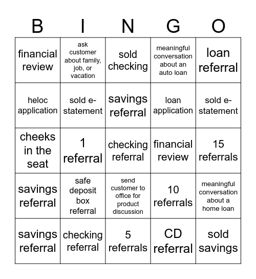 August Bingo Card