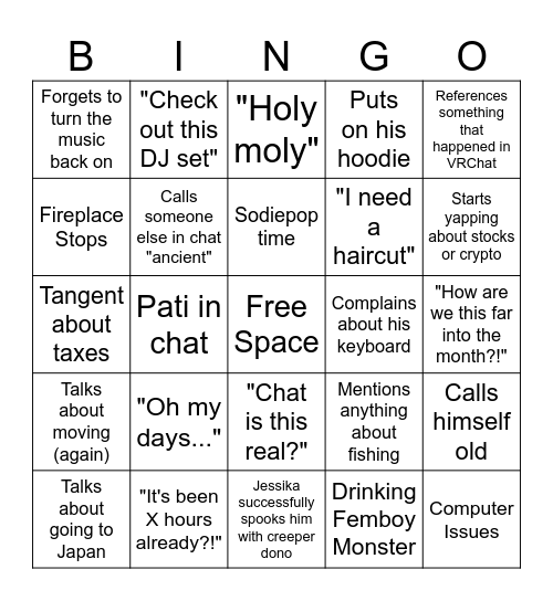 Waffle Bingo (August 2024) Bingo Card