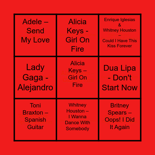 Музыкальное лото Bingo Card