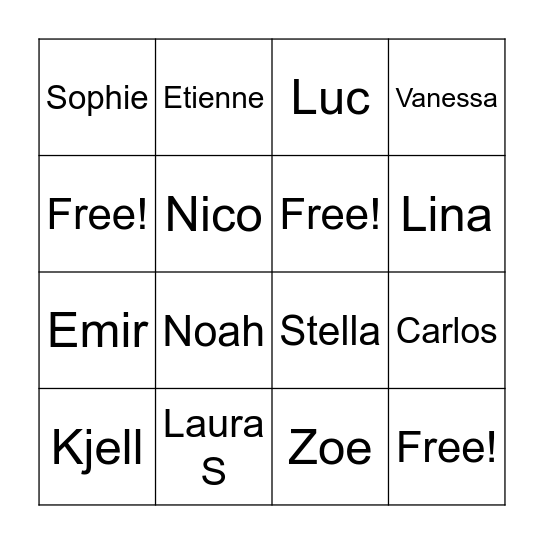 bingo Card