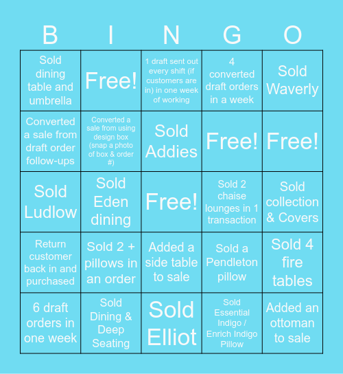 August BINGO Card