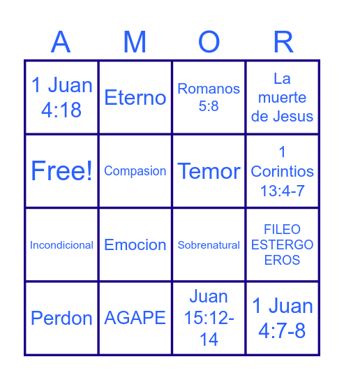 CASA BETHEL "A" Bingo Card