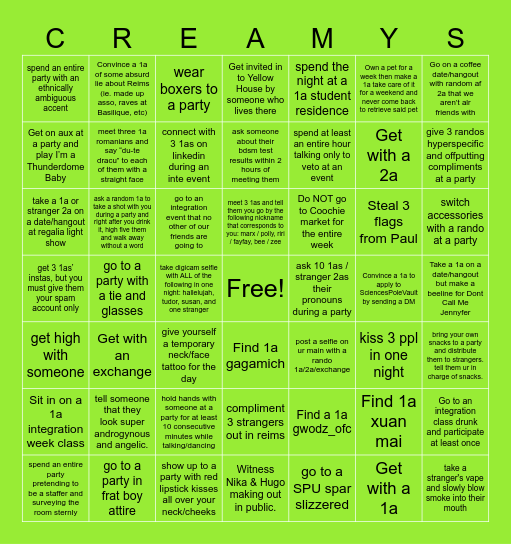 INTEGRATION WEEK 2024 BINGO Card