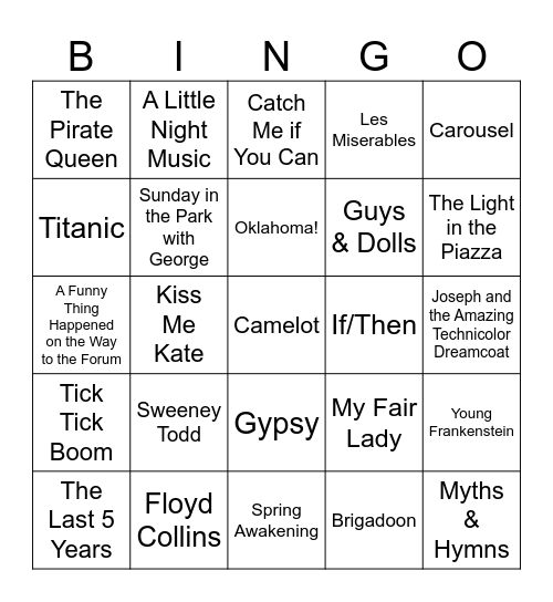 FRINGE AFTER DARK 16 BAR BINGO Card