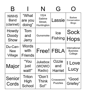 Ron’s 80th Celebration Bingo Card