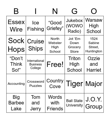 Ron’s 80th Celebration Bingo Card