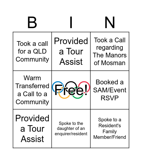 ARCHERY BINGO Card