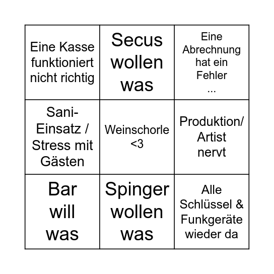 DF Bingo-Abend Bingo Card