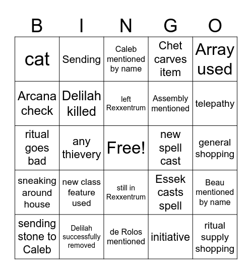 How Many Times Do We Have To Teach You This Lesson, Delilah? [Critical Role 3.103] Bingo Card