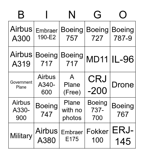 FR24 Bingo Card