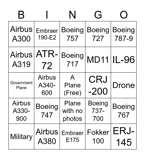 FR24 Bingo Card