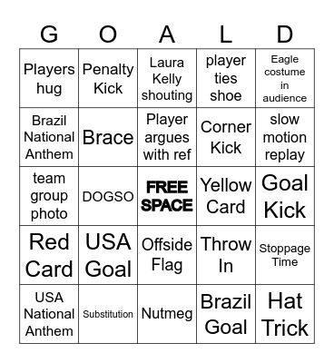 GOALD Bingo Card