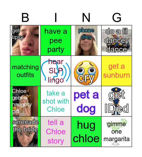 Chloe Bach Bing Bingo Card