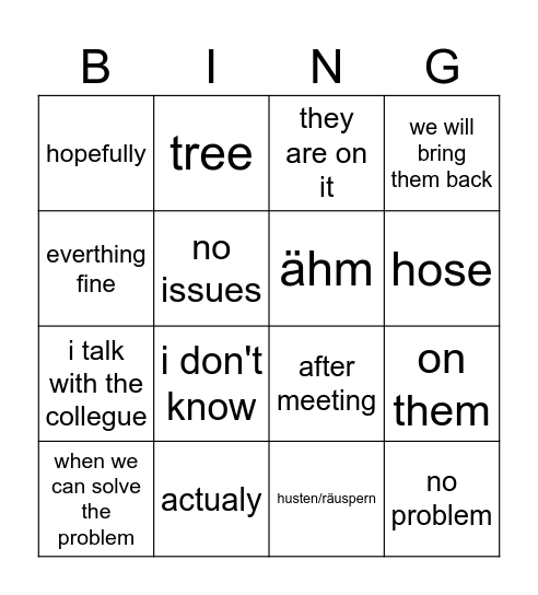 Emre Bingo Card
