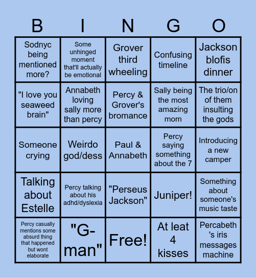 The wrath of the triple goddess Bingo Card