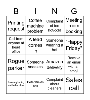 9HR Bingo! Bingo Card