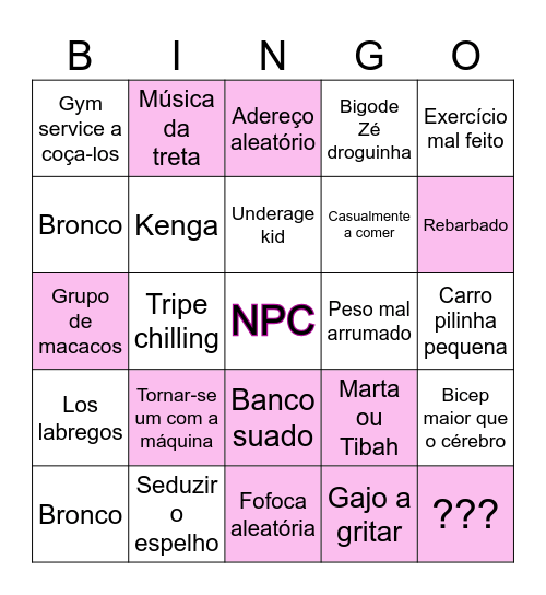Big bingo Card