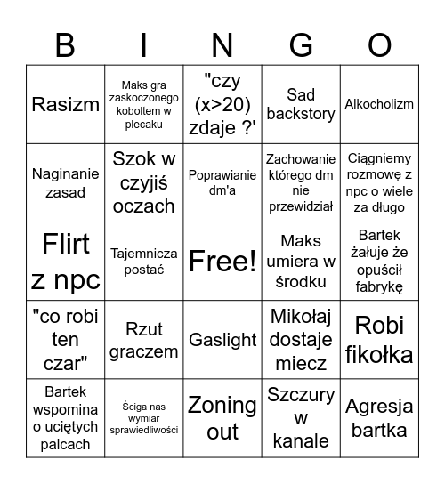 Visions of Acros (across what?) Bingo Card