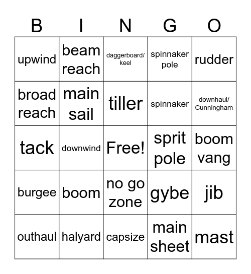 sailingo Bingo Card