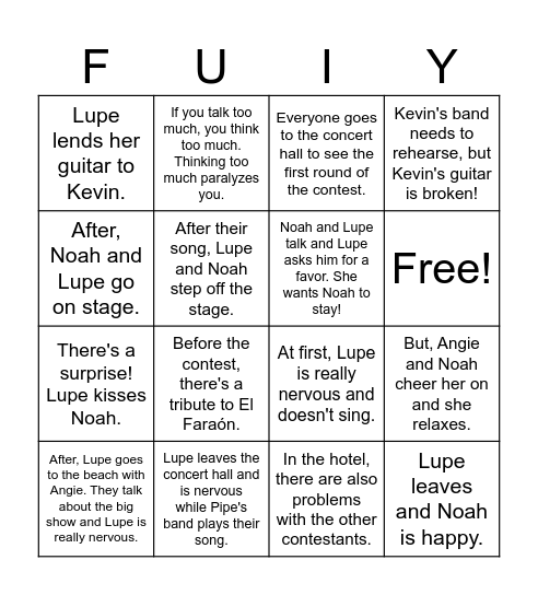 PARTE 4 - CAPITULO 2 "Siempre fui yo" Bingo Card