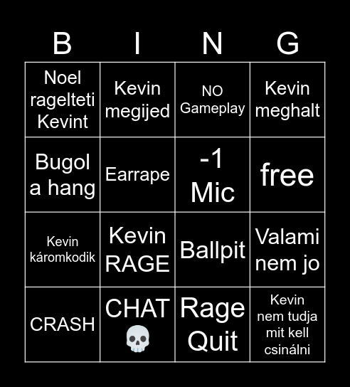 Into The Pit #1 Bingo Card