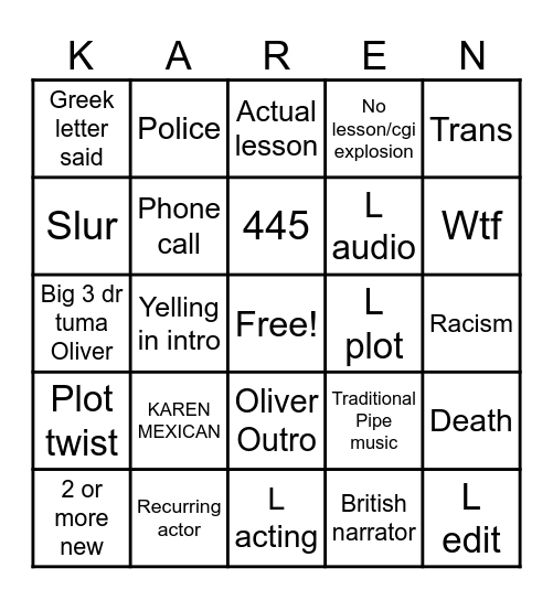 Tommorows teaching Bingo Card