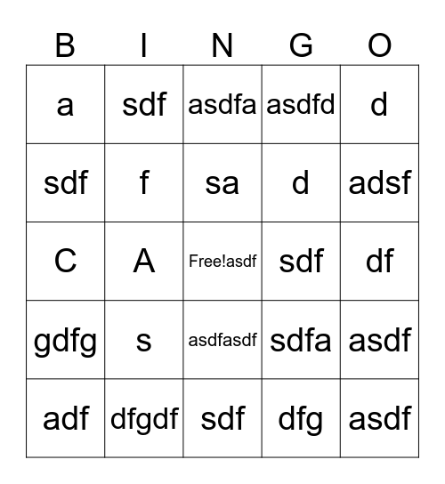 Doomsday Bingo Card