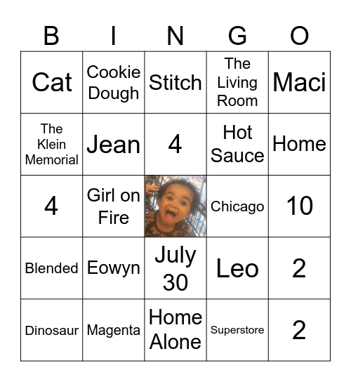 Tessie Trivia Bingo!! Bingo Card